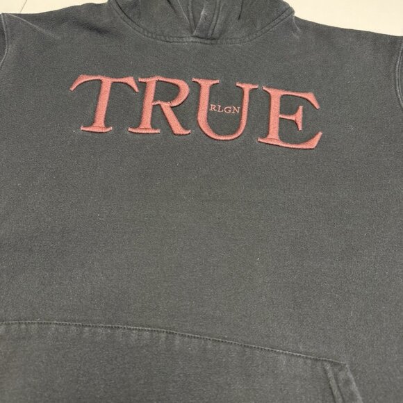 True Religion Hoodie Sweatshirt Mens 3XL 25.5x27.5 Embroidered - Picture 4 of 11
